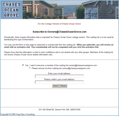 Chases Ocean Grove web site